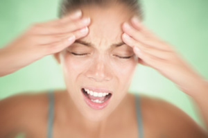 woman headache