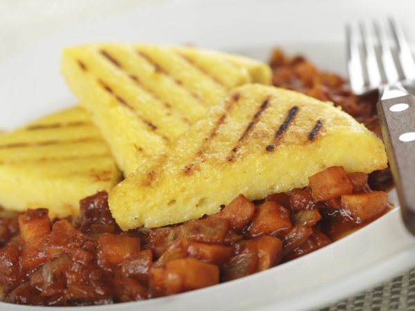 Polenta Triangles & Roasted Bell Peppers | Recipes | Dr. Weil's Healthy Kitchen