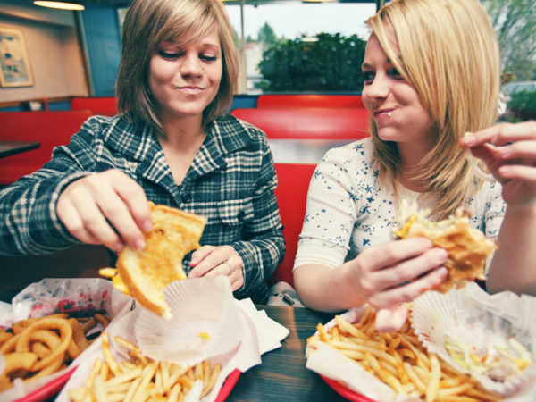 Young Teens at a Diner
